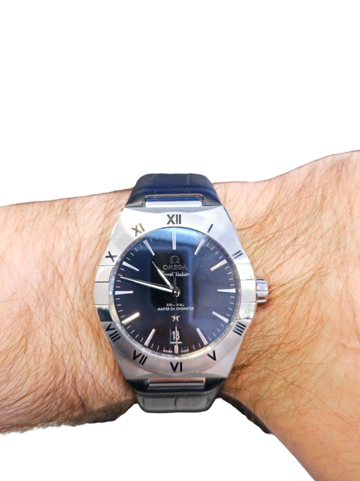 Omega Constellation Co-Axial Movement 39mm Steel Case and Leather strap