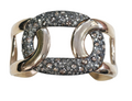 Authentic Pomellato Rose Cut Diamond Cuff Bangle Bracelet made in solid 18-Karat Rose Gold