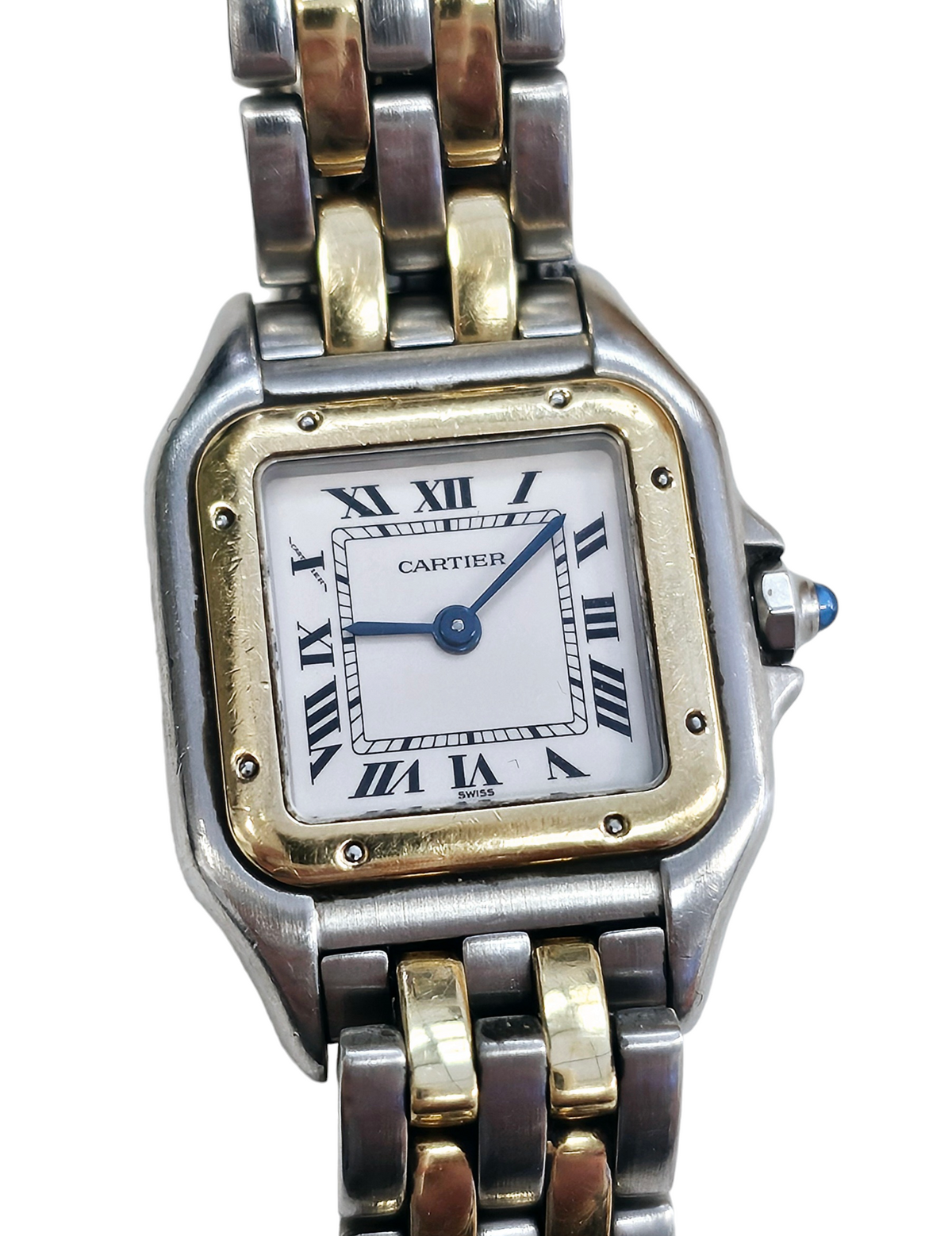 Authentic Small size Cartier Panthere Two-tone watch in SS and 18-karat Yellow Gold