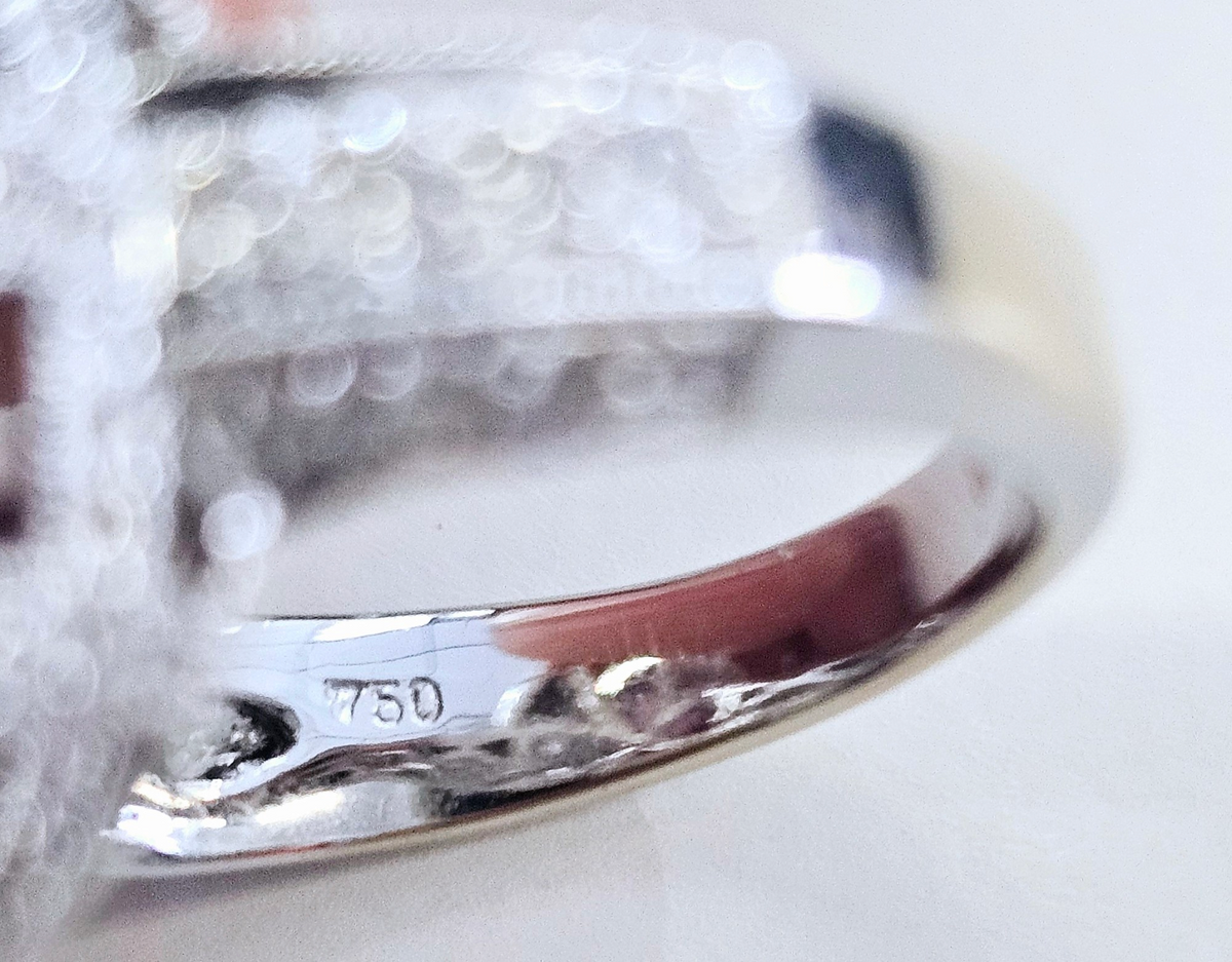 Bezel Set Amethyst and Diamond Ring made in 18-Karat White Gold