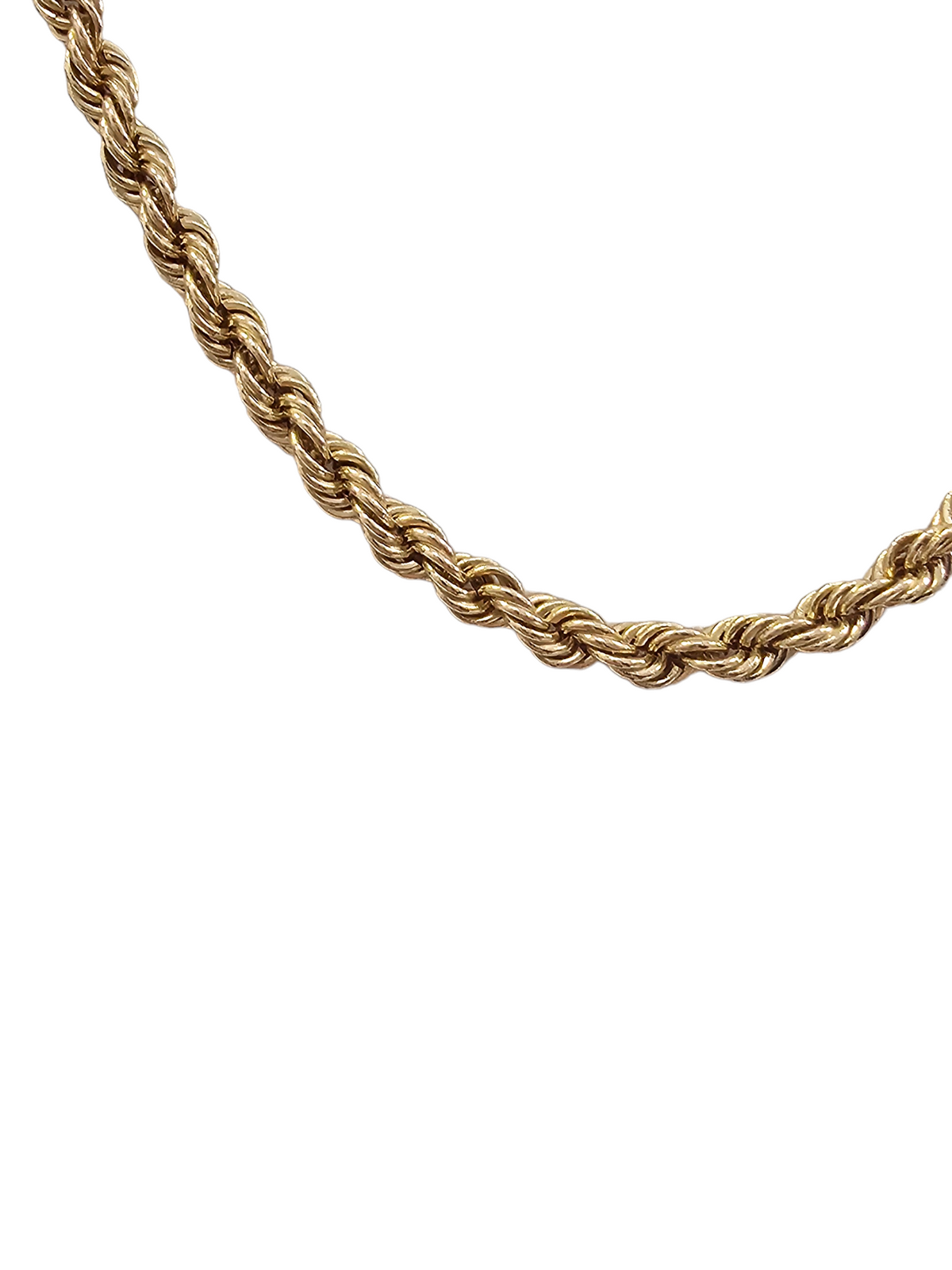 Rope chain  3.7mm made in solid 14-karat yellow gold 25 inches