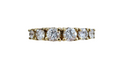 6-Stone Diamond Ring Band with Graduated Diamonds made in 14-Karat Yellow Gold