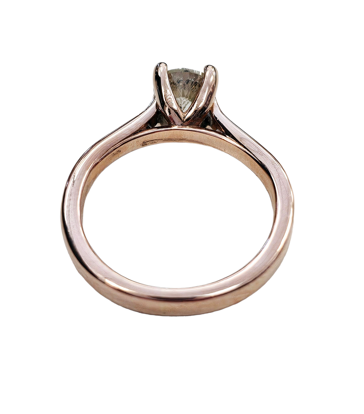 0.65 Ct Diamond Solitaire Engagement Ring made in 14-Karat Rose Gold