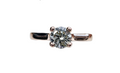 Diamond Solitaire Engagement Ring made in 14-Karat Rose Gold