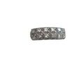 Two Rows Diamond Ring Band 14 Karat