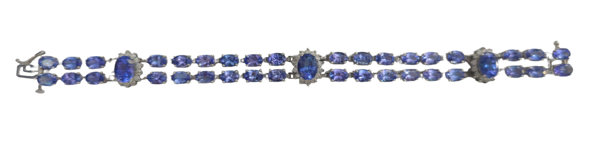 Tanzanite Bracelet with Diamonds