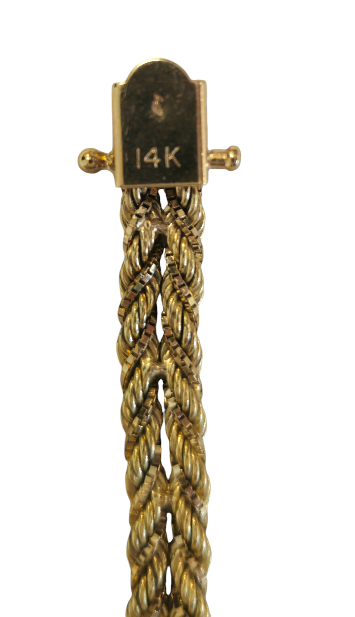 Double Rope Design Bracelet in 14 Karat Gold