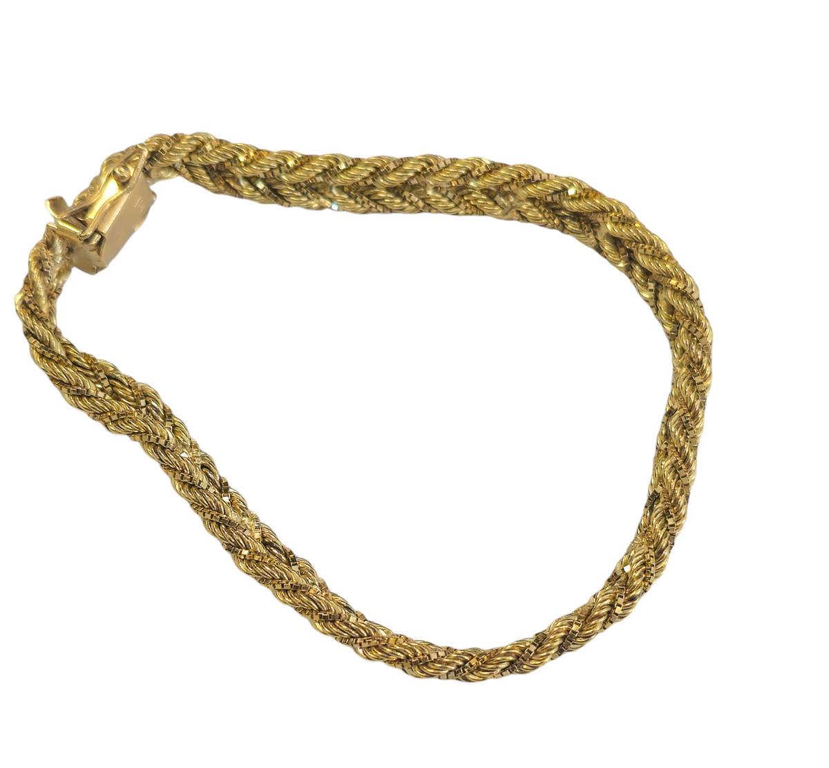 Double Rope Design Bracelet in 14 Karat Gold