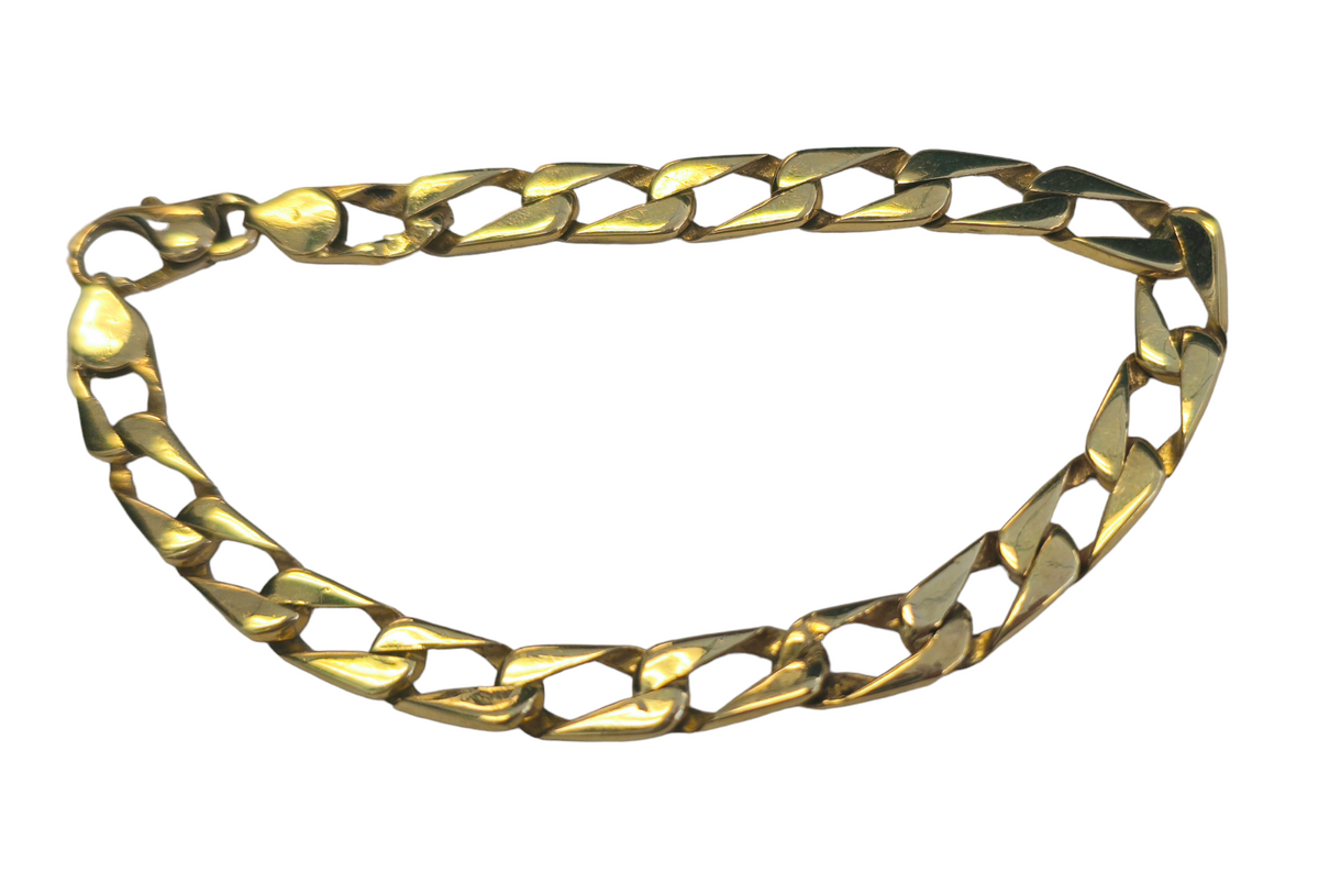 14 Karat Yellow Gold Chain Bracelet