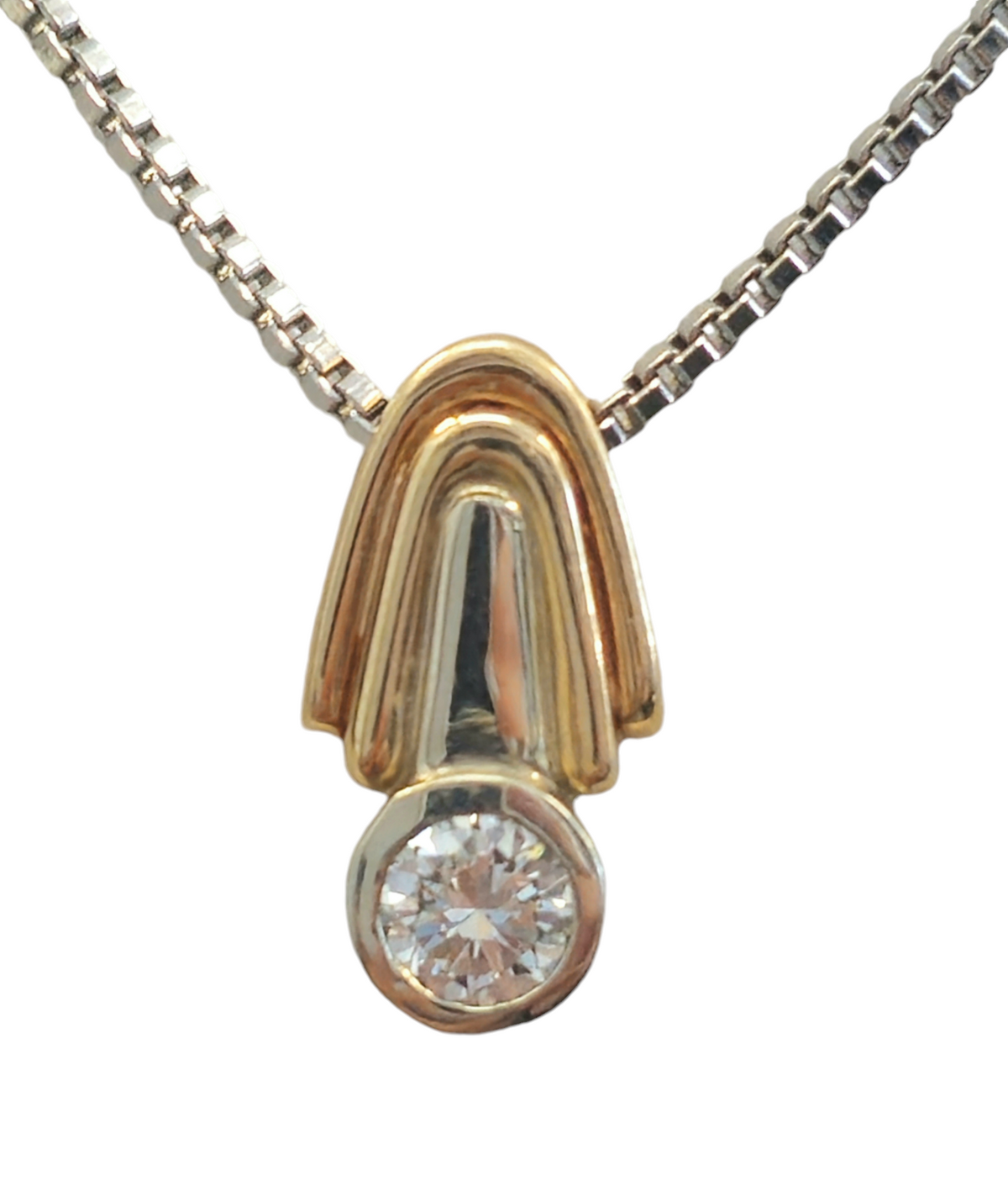 Bezel Solitaire Diamond Necklace