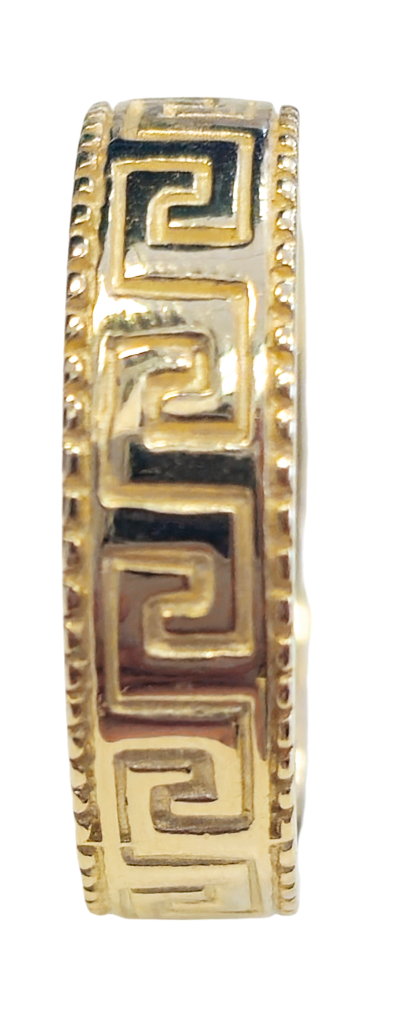 14 Karat Yellow Gold Ring Designed in Greek Pattern