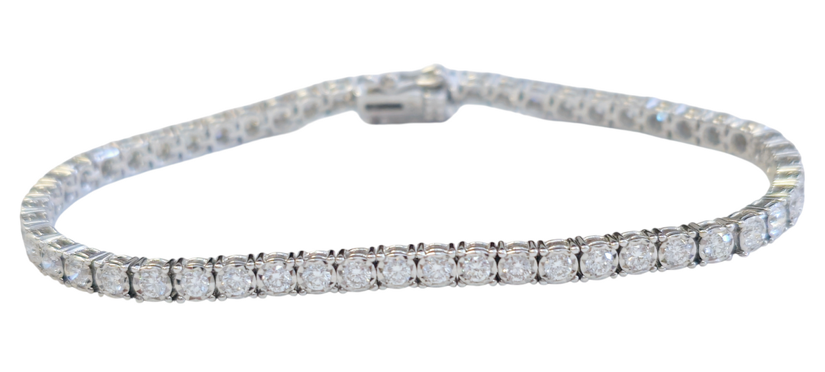 14 Karat White Gold Tennis Bracelet