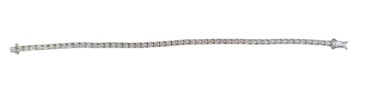 14 Karat White Gold Tennis Bracelet