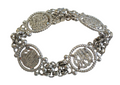 Antique Fancy Design Bracelet in 18 Karat White Gold