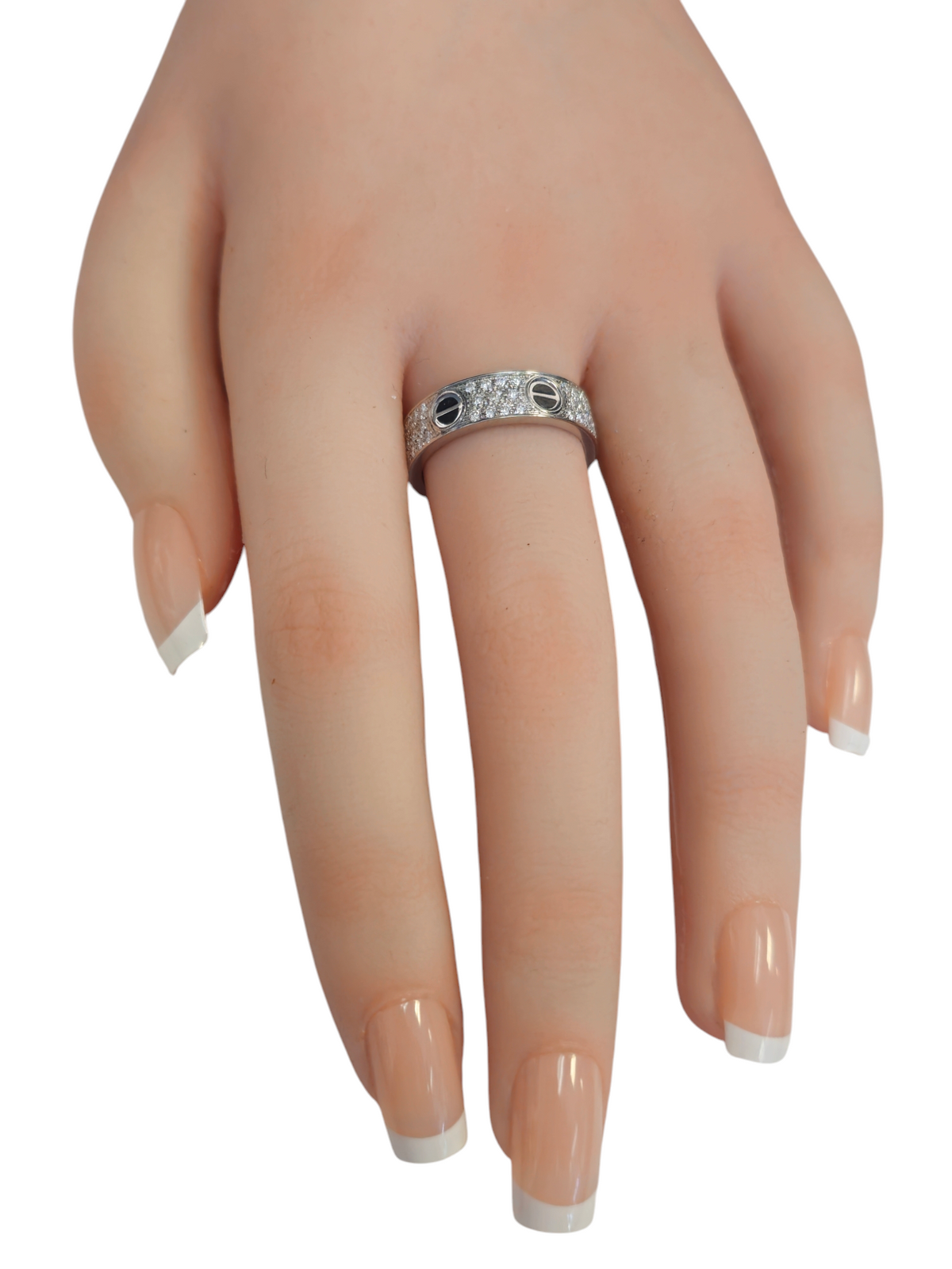 Love Diamond Ring in 18Kt White Gold with Diamonds