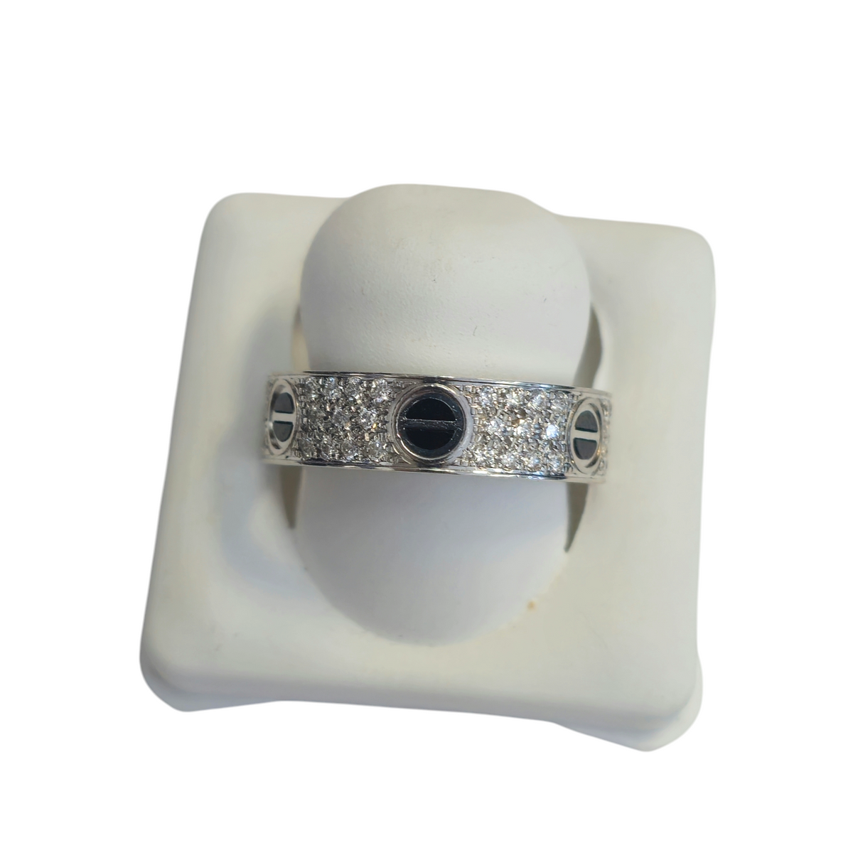 Love Diamond Ring in 18Kt White Gold with Diamonds