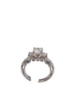 Verragio three stone diamond engagement ring in 18 Kt White Gold