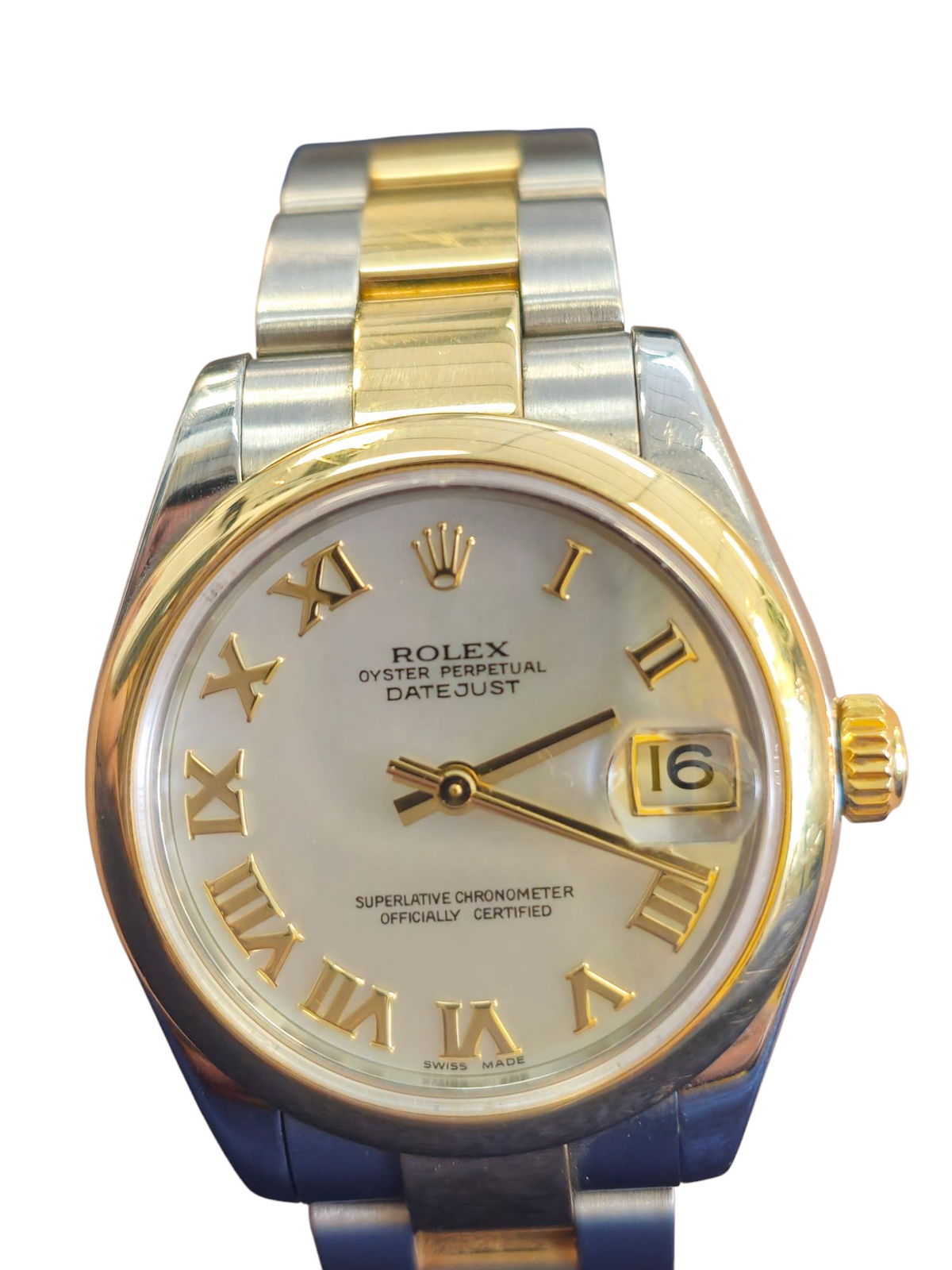 Pre-owned Rolex Two Tone Datejust 31mm Mother of Pearl Dial