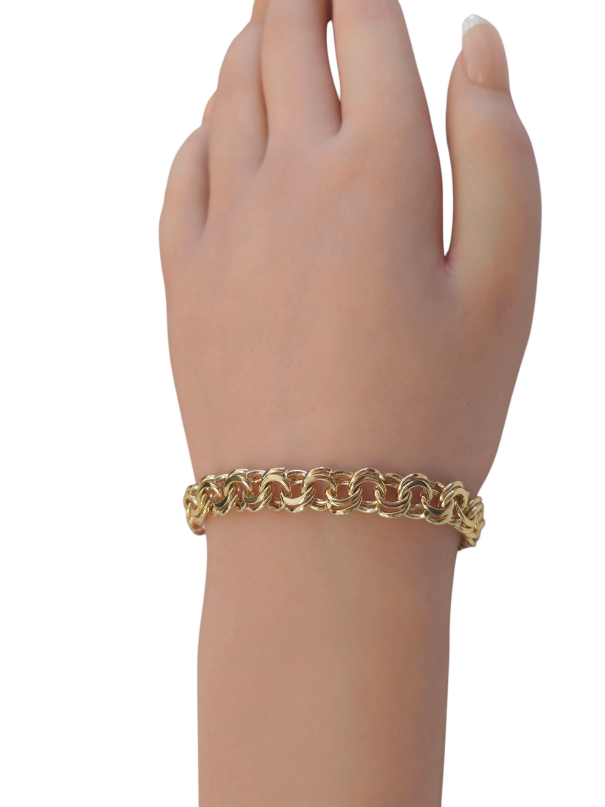 Double Link Bracelet in 14 Karat Yellow Gold