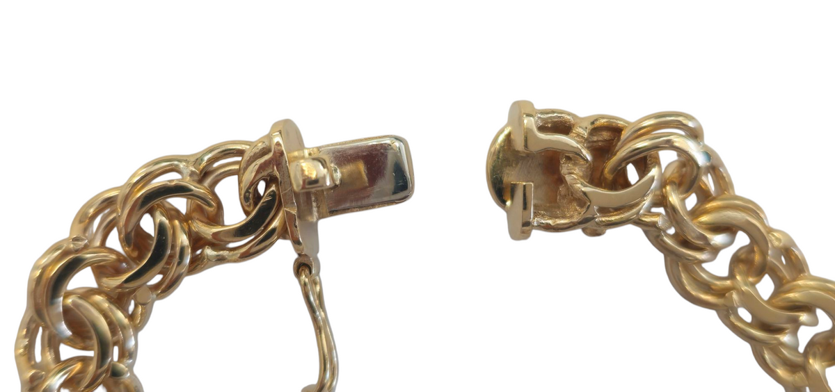 Double Link Bracelet in 14 Karat Yellow Gold