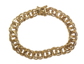 Double Link Bracelet in 14 Karat Yellow Gold