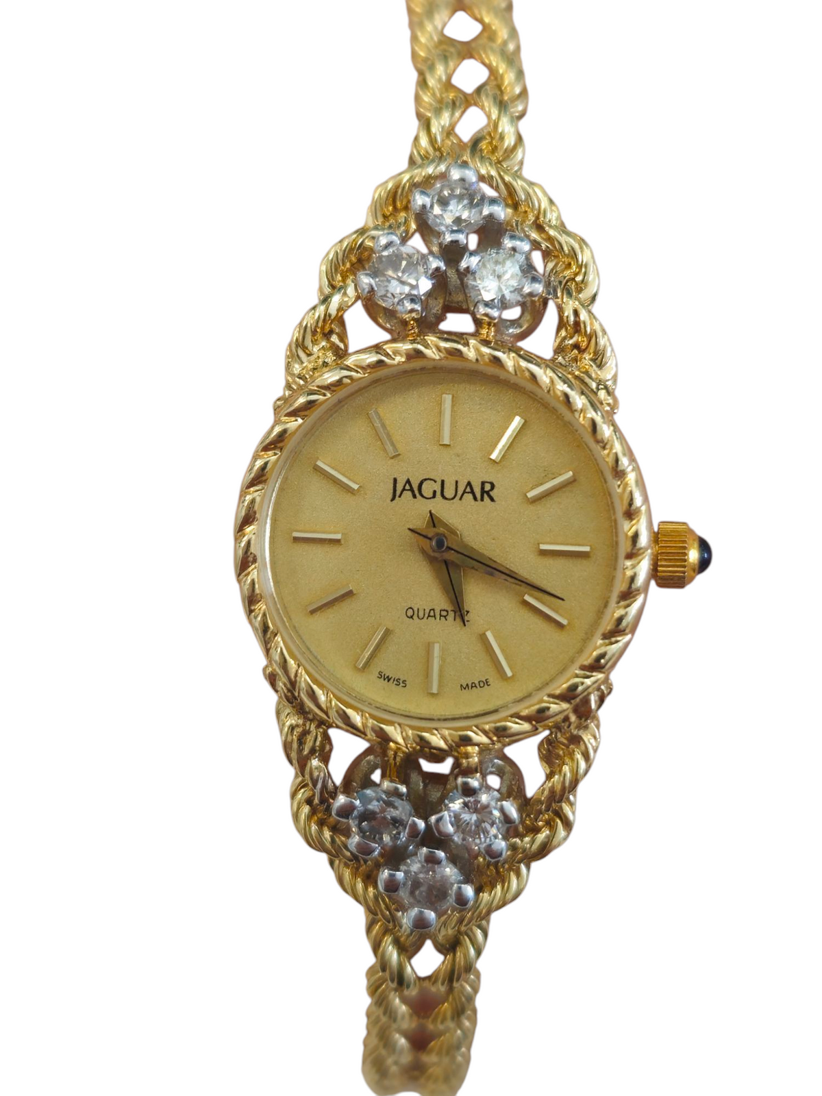 Jaguar Women's Wrist Watch with 0.50 Ct Diamonds in 14 Karat Yellow Gold