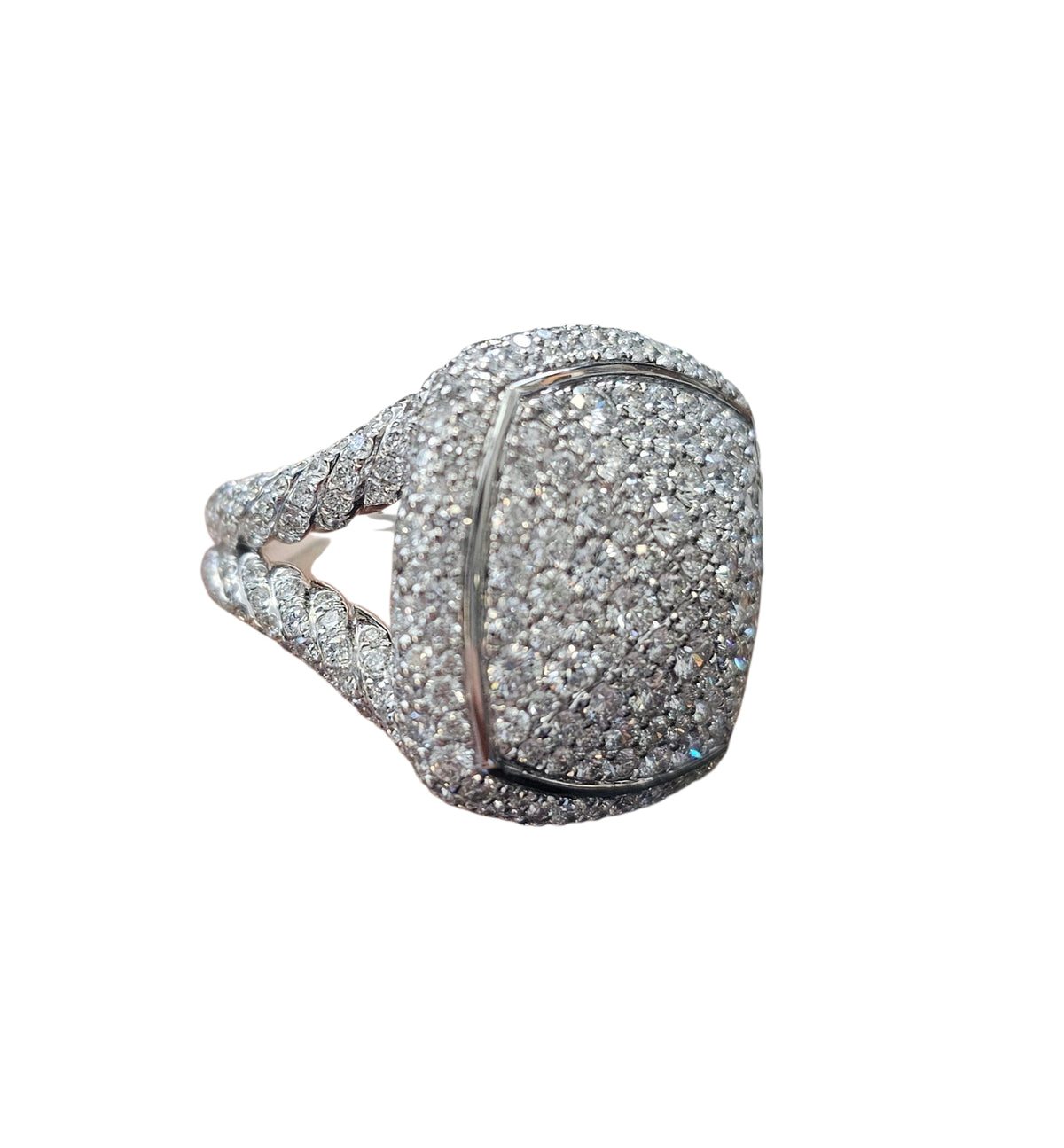 David Yurman Diamond Ring in 18 Karat White Gold