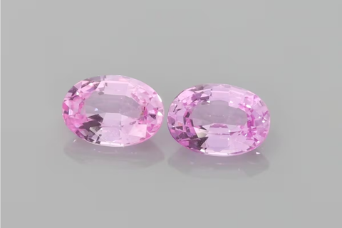 Oval Pink Sapphires 2.09 Carats Total Weight