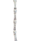 Vintage Floral Design Diamond Bracelet in 14Kt White Gold