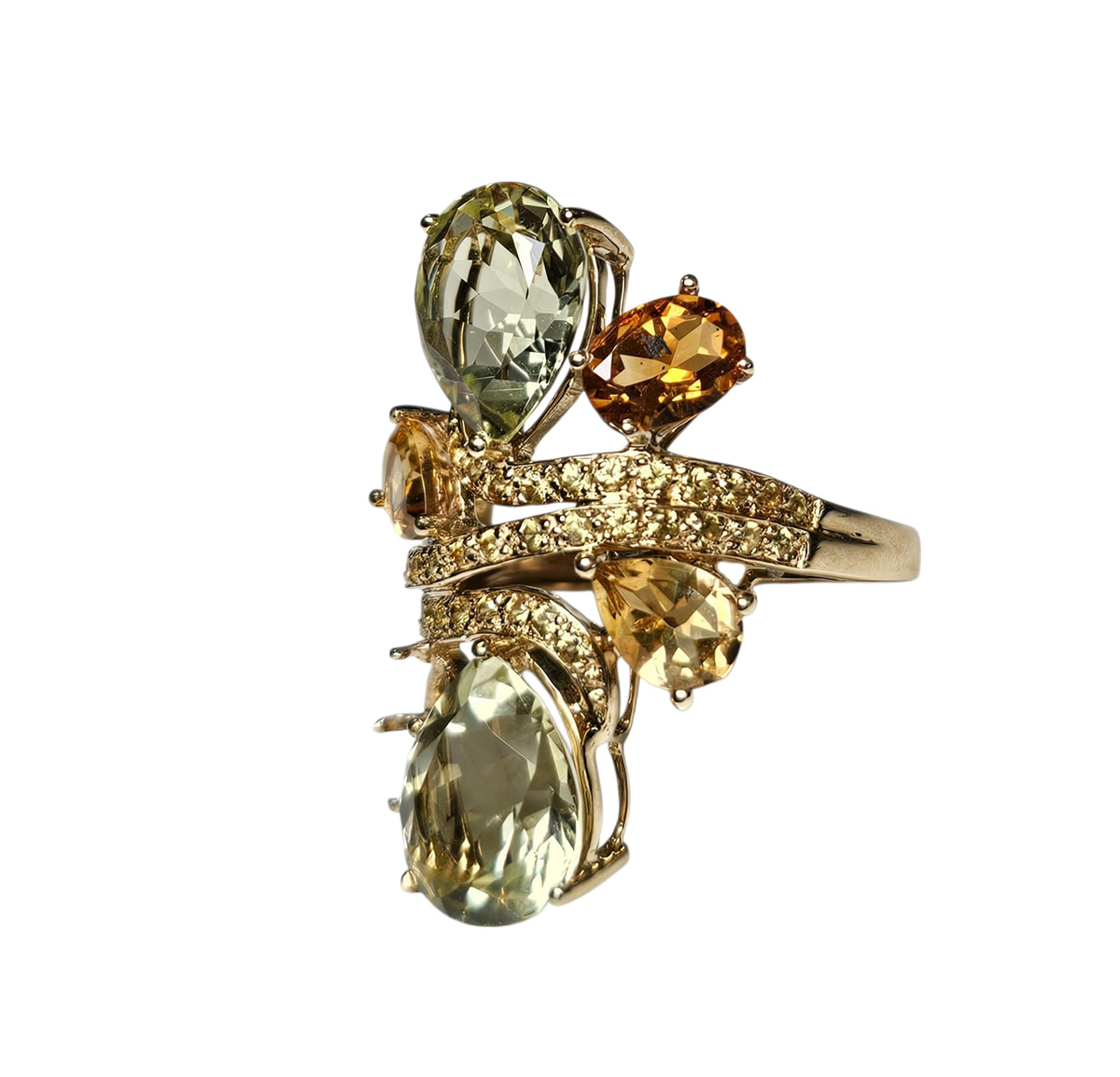 Citrine Ring in 14 Karat Yellow Gold
