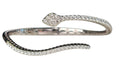 Snake Diamond Cuff Bangle Bracelet in 18Kt White Gold