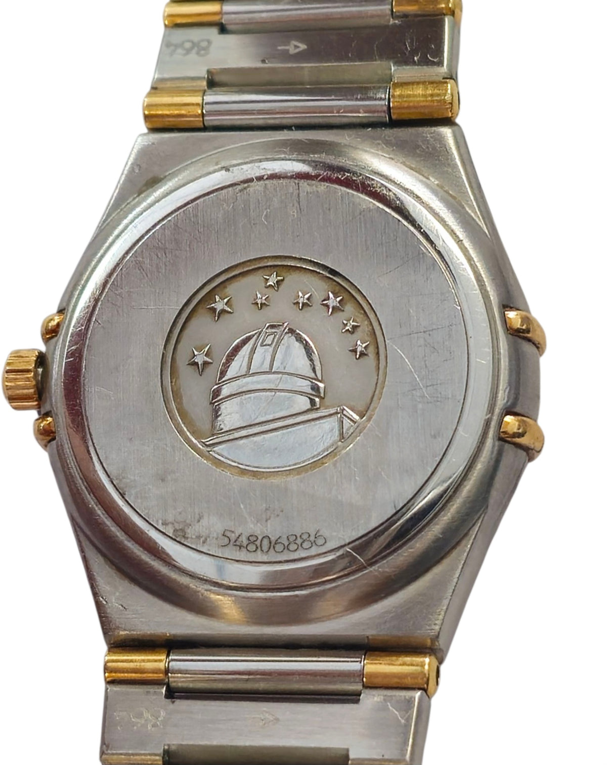 Omega Constellation Half Bar Watch 18Kt Yellow Gold and Steel