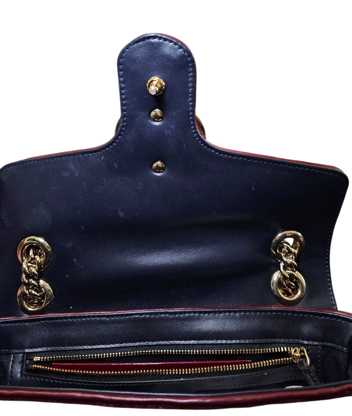 GUCCI RED TWEED GG MARMONT SMALL HANDBAG