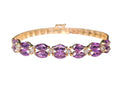 Amethyst & Diamond Multi-shape Bracelet made in 14-Karat Yellow Gold