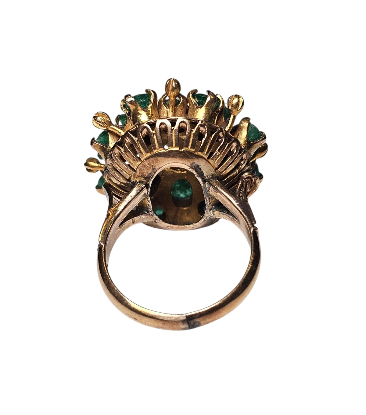 Emerald Pearl Ring in 14 Karat Yellow Gold