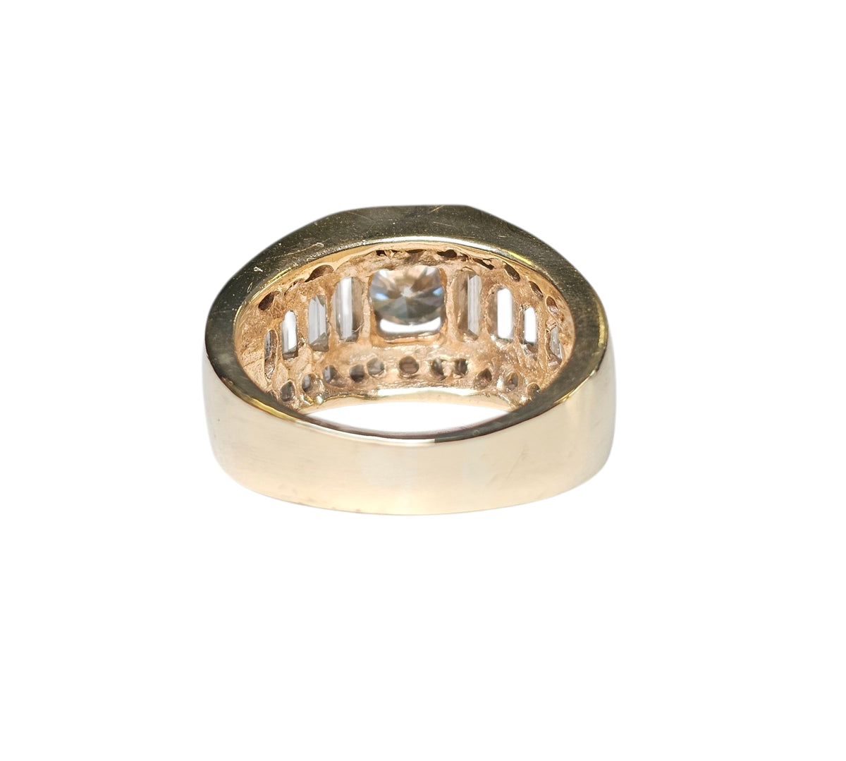 Baguette Channel Diamond Ring in 14 Karat Yellow Gold