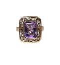 Vintage Amethyst Ring in 14 Karat Yellow Gold