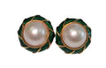Tiffany & Co. Vintage Mabi Pearl Earrings in 18 Karat Yellow Gold