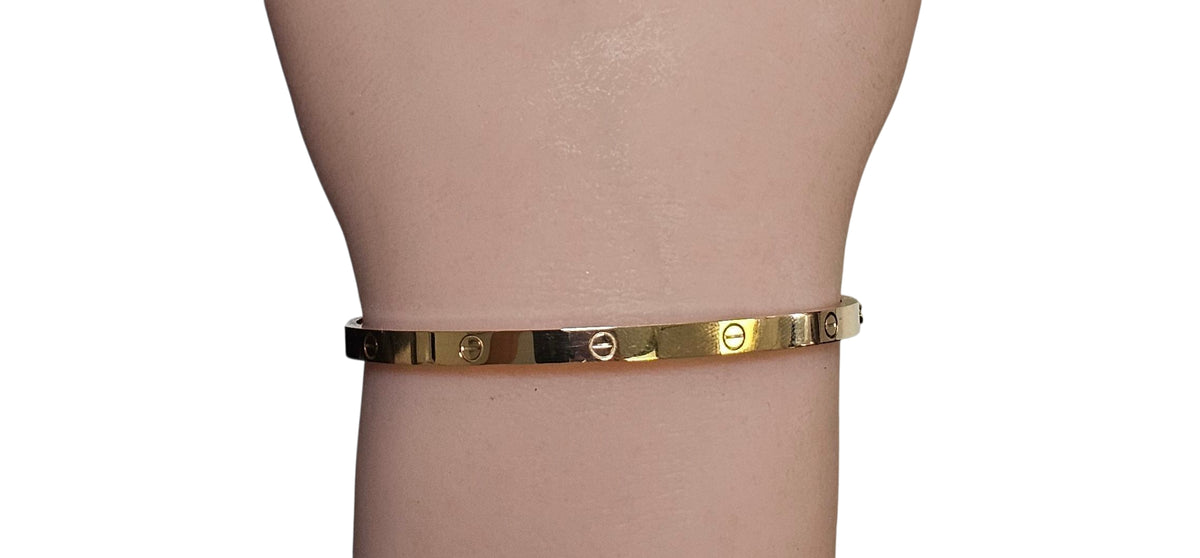 Cartier Mini Love Bangle Bracelet in 18 Karat Yellow Gold