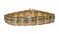 3 Row Diamond Link Bracelet In 14 Karat Yellow Gold