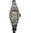 Vintage Provis Swiss 14K White Gold Diamond Women's Watch
