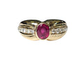 Ruby and Diamond Ring in 14 Karat Yellow Gold