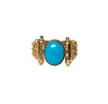 Vintage Turquoise Ring in 18K Yellow Gold