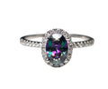 Alexandrite Ring in 14 Karat White Gold