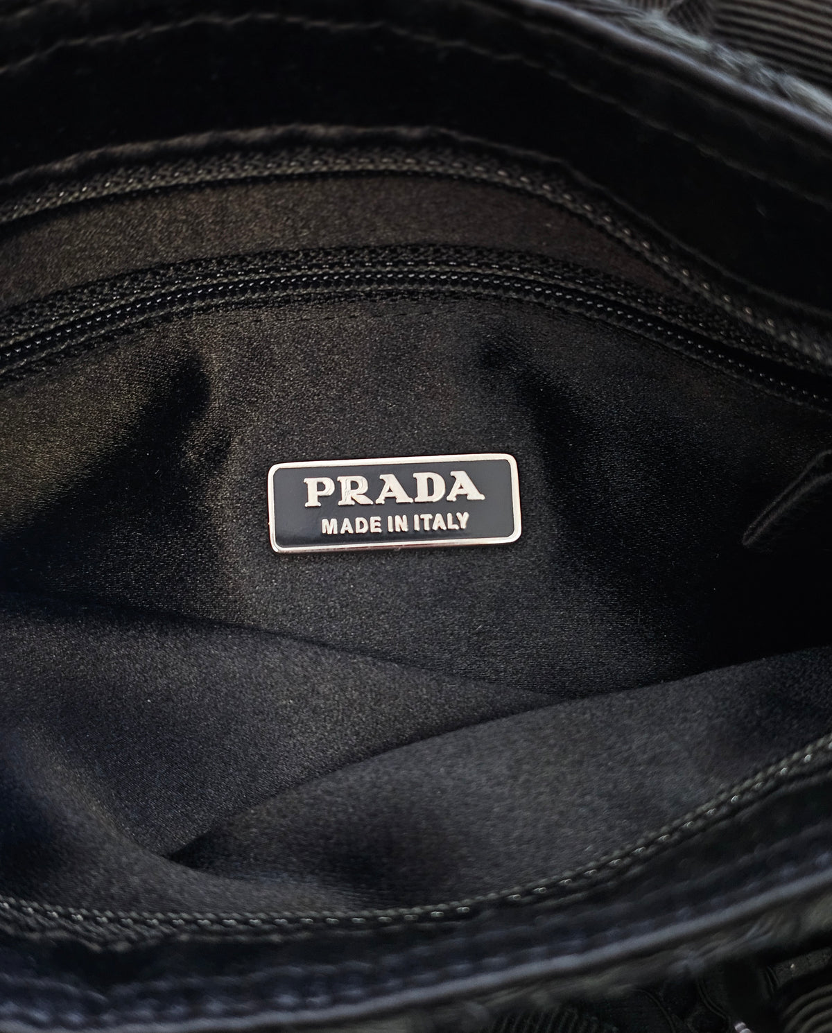 PRADA SILK MINI TOP HANDLE TOTE HANDBAG