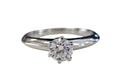TIFFANY & CO. Solitaire Engagement Diamond Ring in Platinum