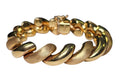 San Marco/Macaroni Style Link with alternating texturing Women's Bracelet made in 14-Karat Yellow Gold