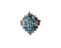 Vintage Blue Topaz Ring 10 Karat Yellow Gold