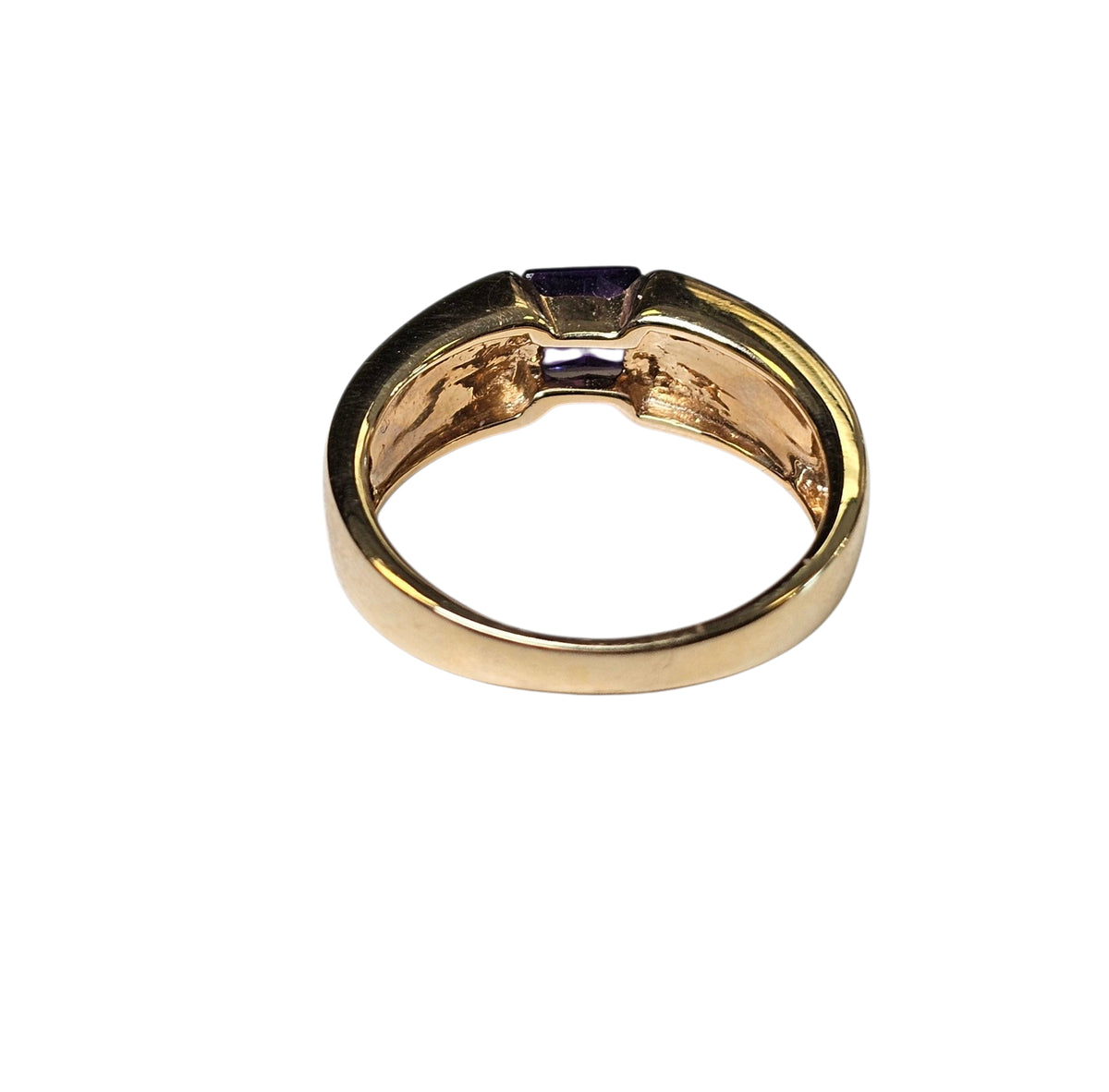 Amethyst Blue Opal Ring in 14 Karat Yellow Gold