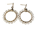 Stud Hoop Earrings, 14Kt Yellow Gold